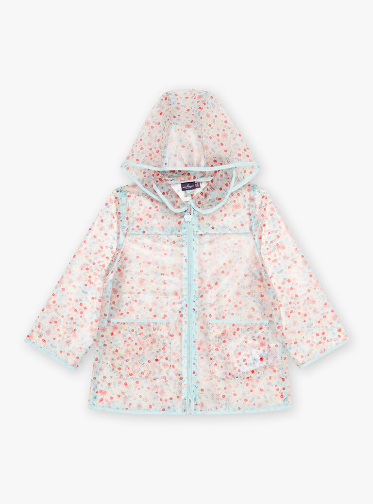 Imperméableà 3 en 1 à capuche avec fleurs