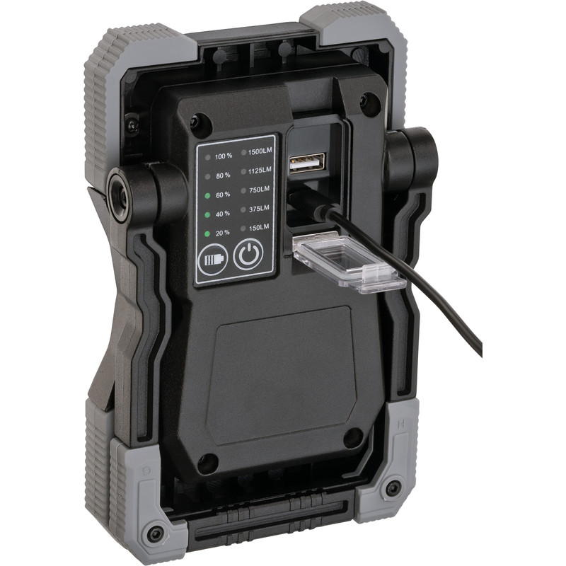 Brennenstuhl LED oplaadbare krachtstraler met accu en USB IP65 15W 1500lm 6500K