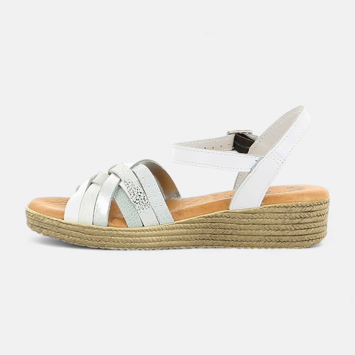 Sandales Femme en cuir blanc
