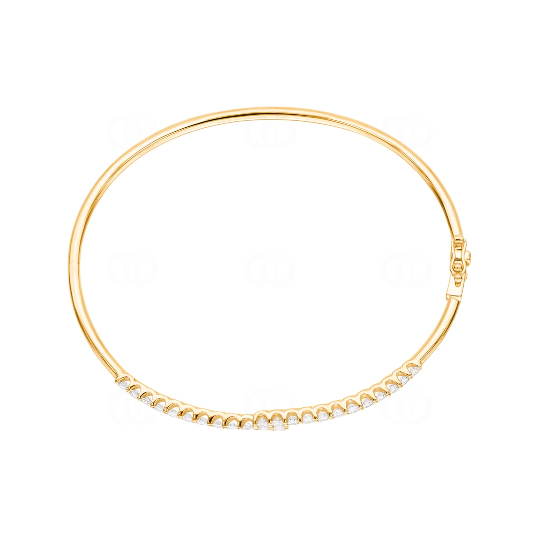 1.01 Karat Diamantarmreif oval 750/18 K Gelbgold
