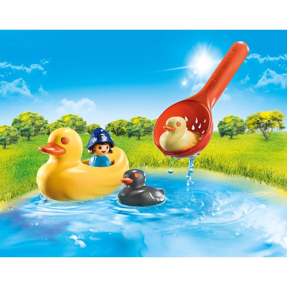 FAMILLE DE CANARDS ET ENFANT - 70271