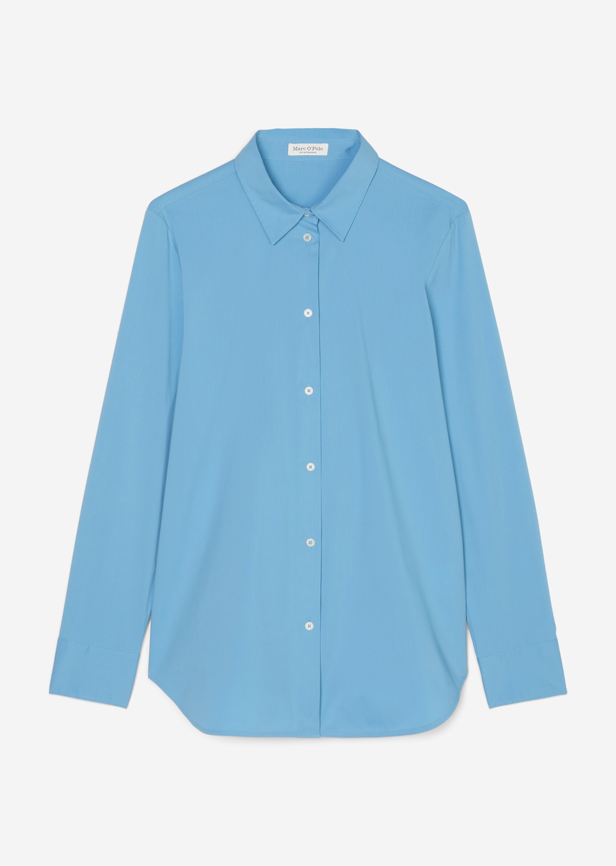 A-Shape-Bluse regularaus Stretch-Popeline