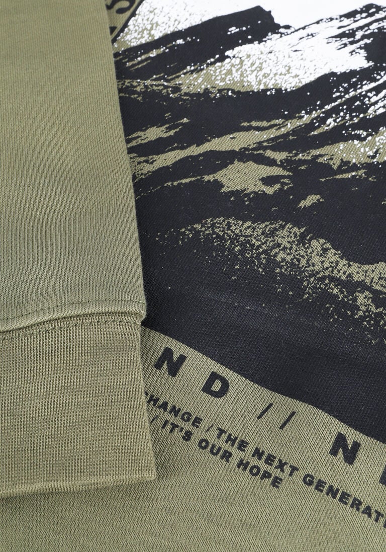 NIK & NIK groene nik & nik trui mountain sweatshirt