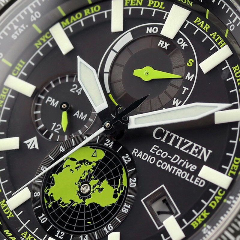 Geo Trekk Machinery Eco Drive - Analoog - Grijs - Roestvrij Staal - Zwart