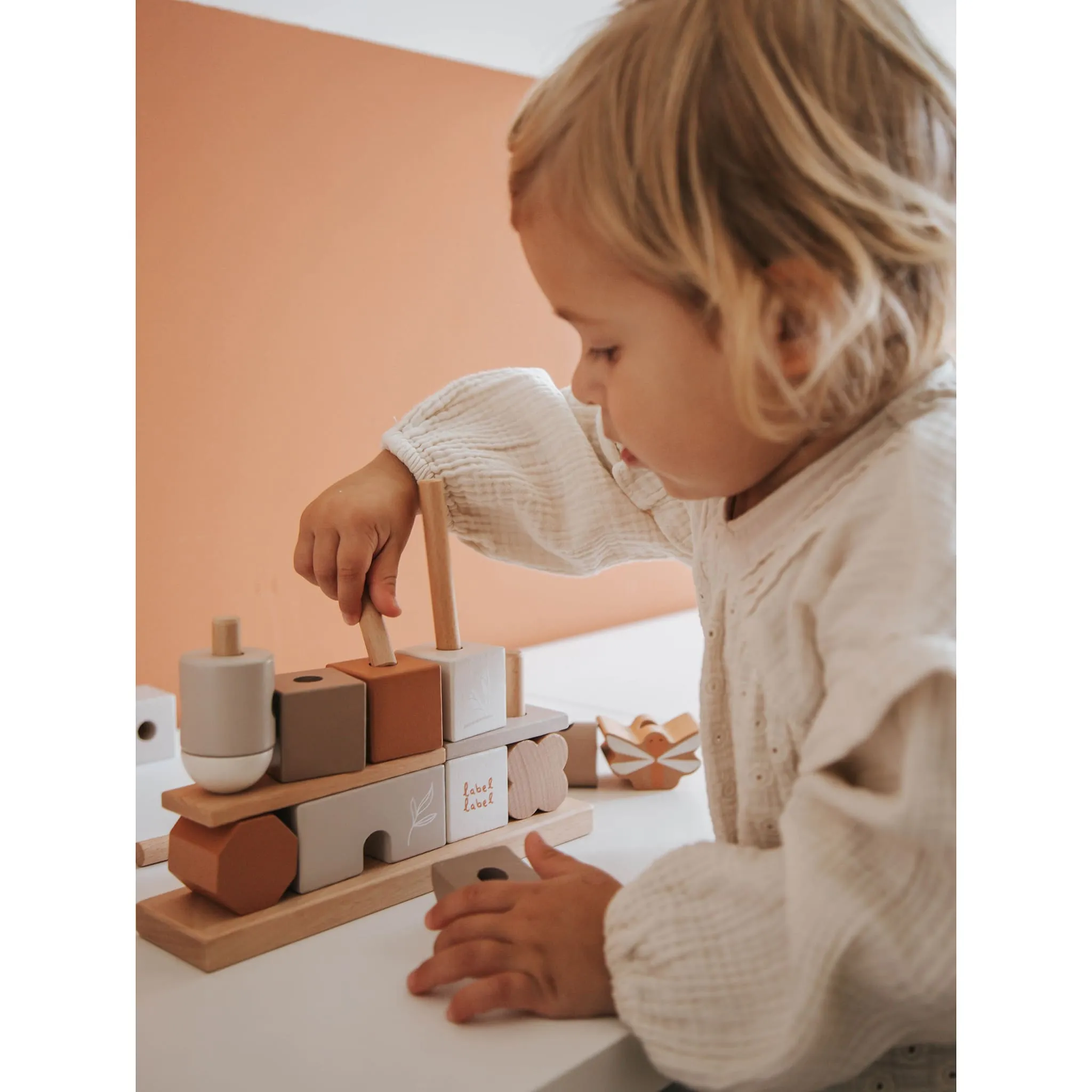 Label Label Blocs à empiler 'Cottage' - Nougat