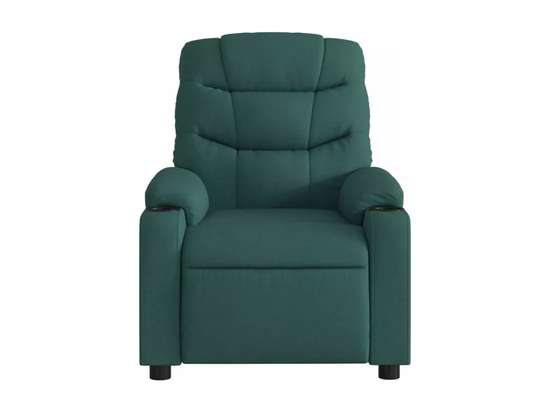 Fauteuil inclinable Vert foncé Tissu