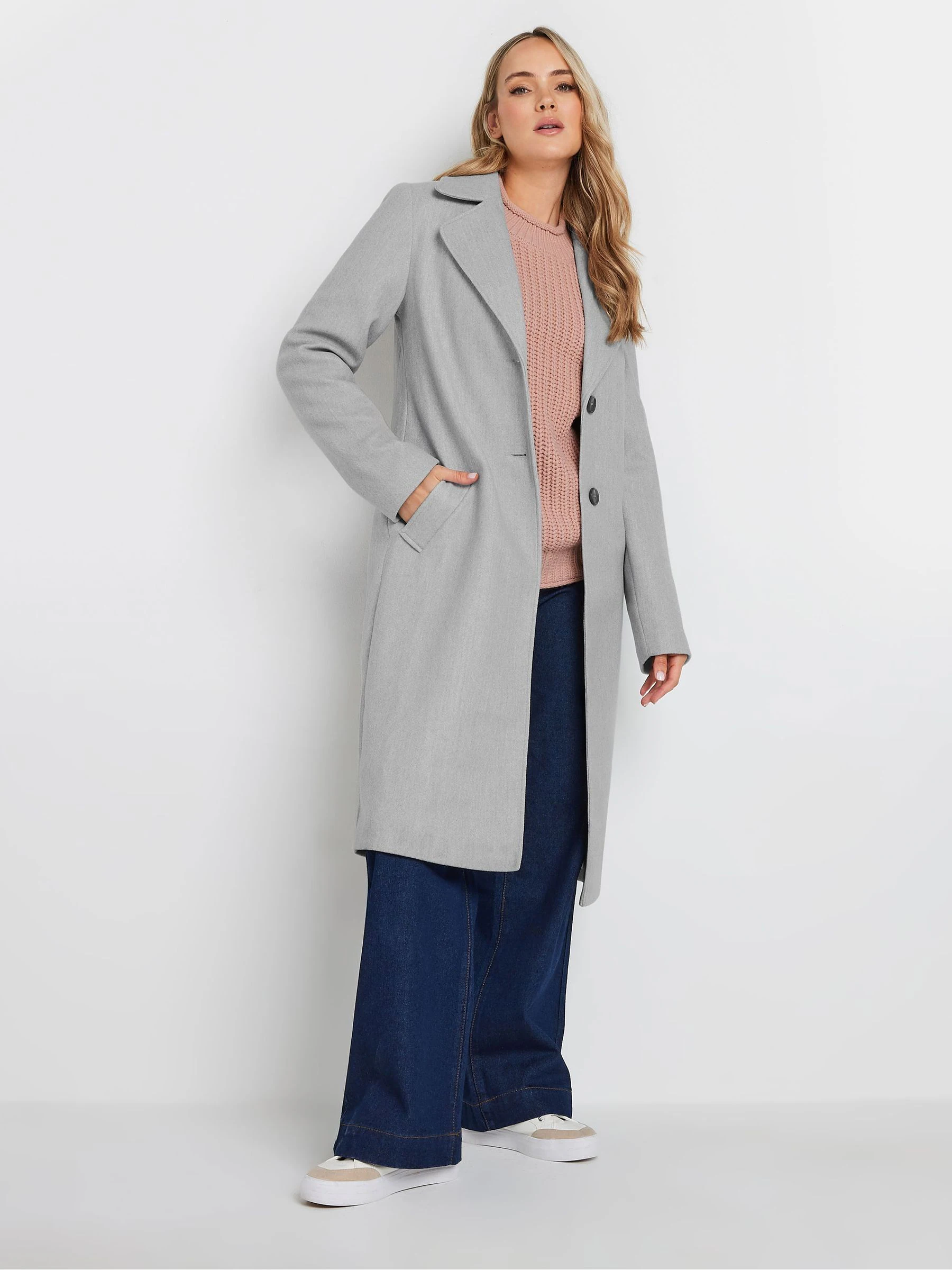 Grijs - Long Tall Sally - Single-breasted jas