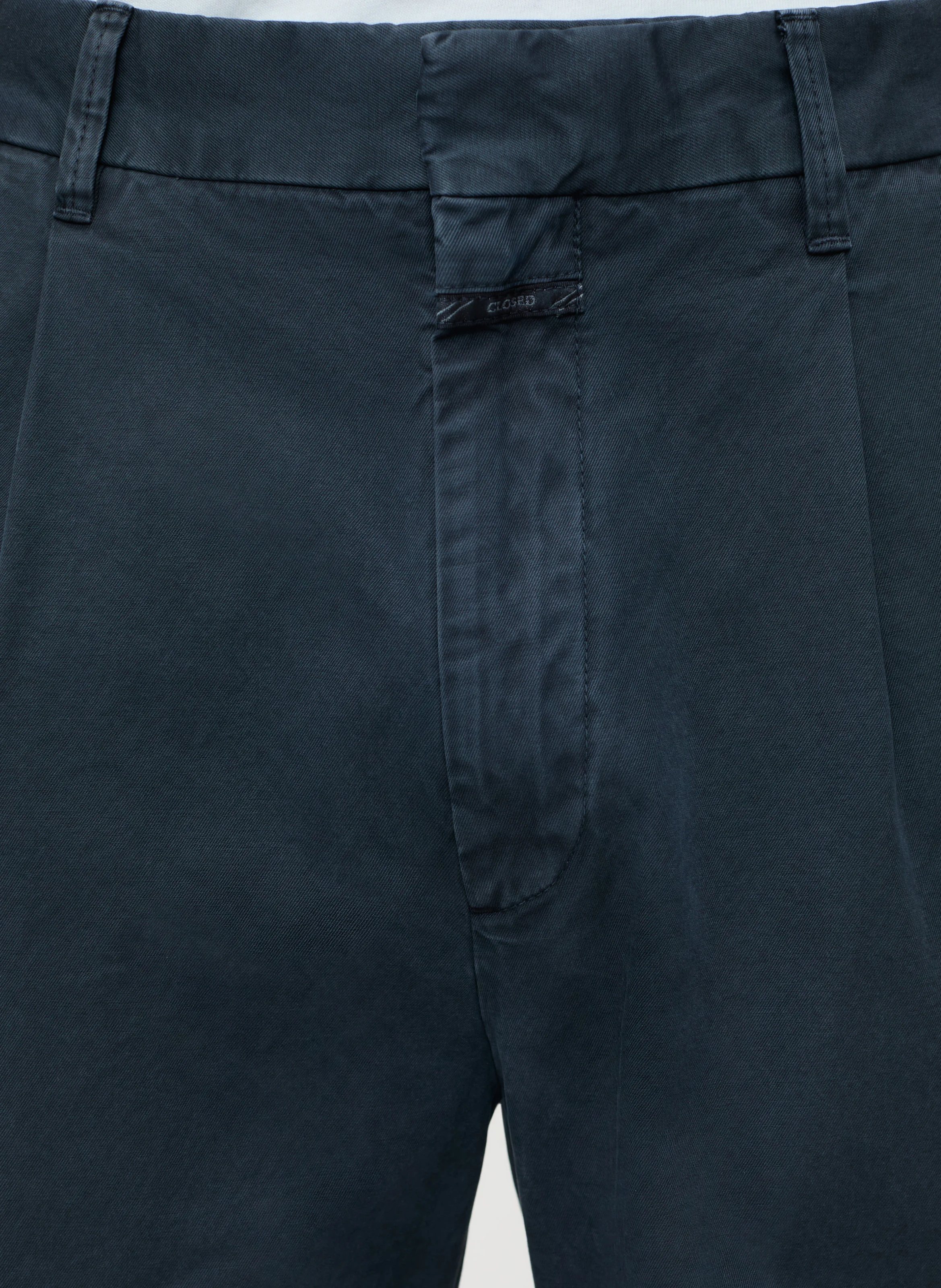 BLOMBERG - Pantalon large en sergé de coton | Bleu