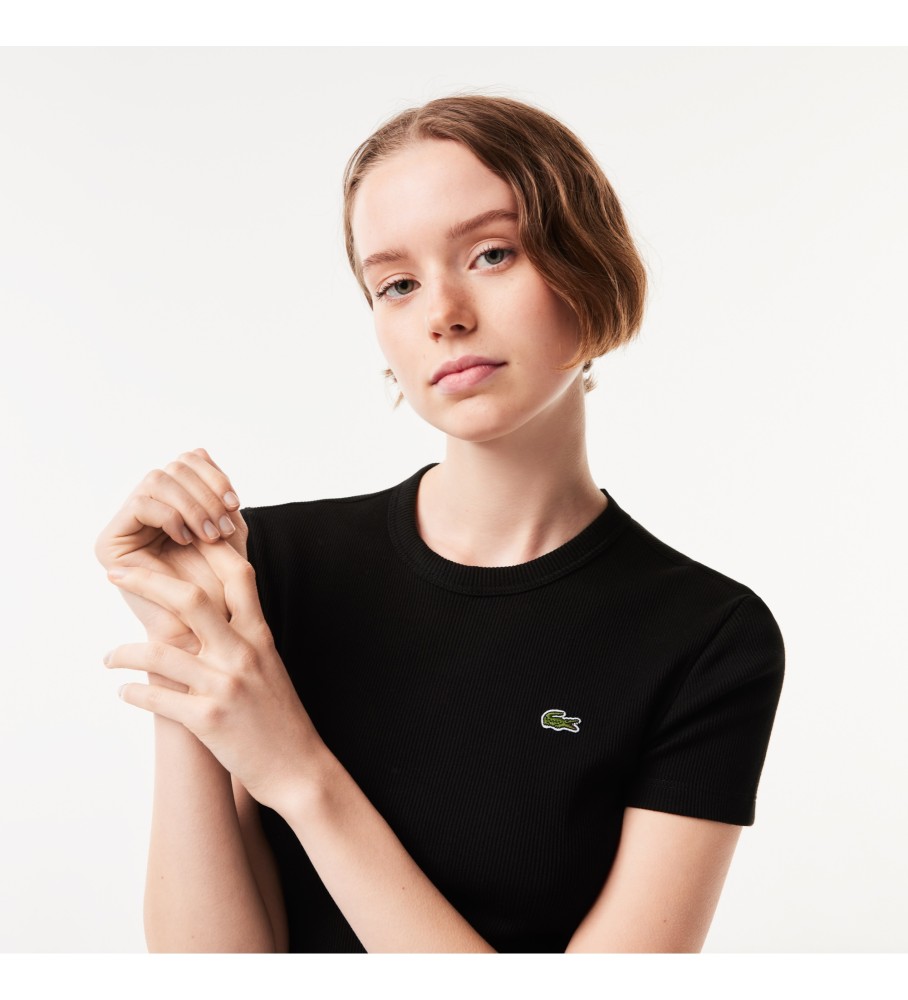 Lacoste Camiseta com logotipo preto