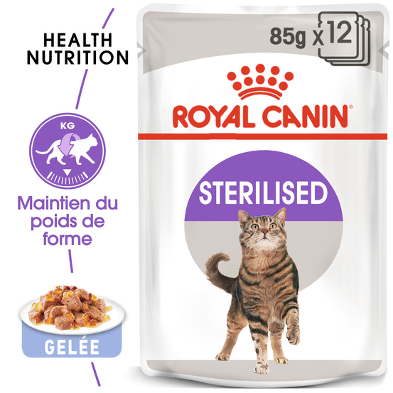 Gelée chat stérilisé de 1 à 7 ans Sterilised 12x85g