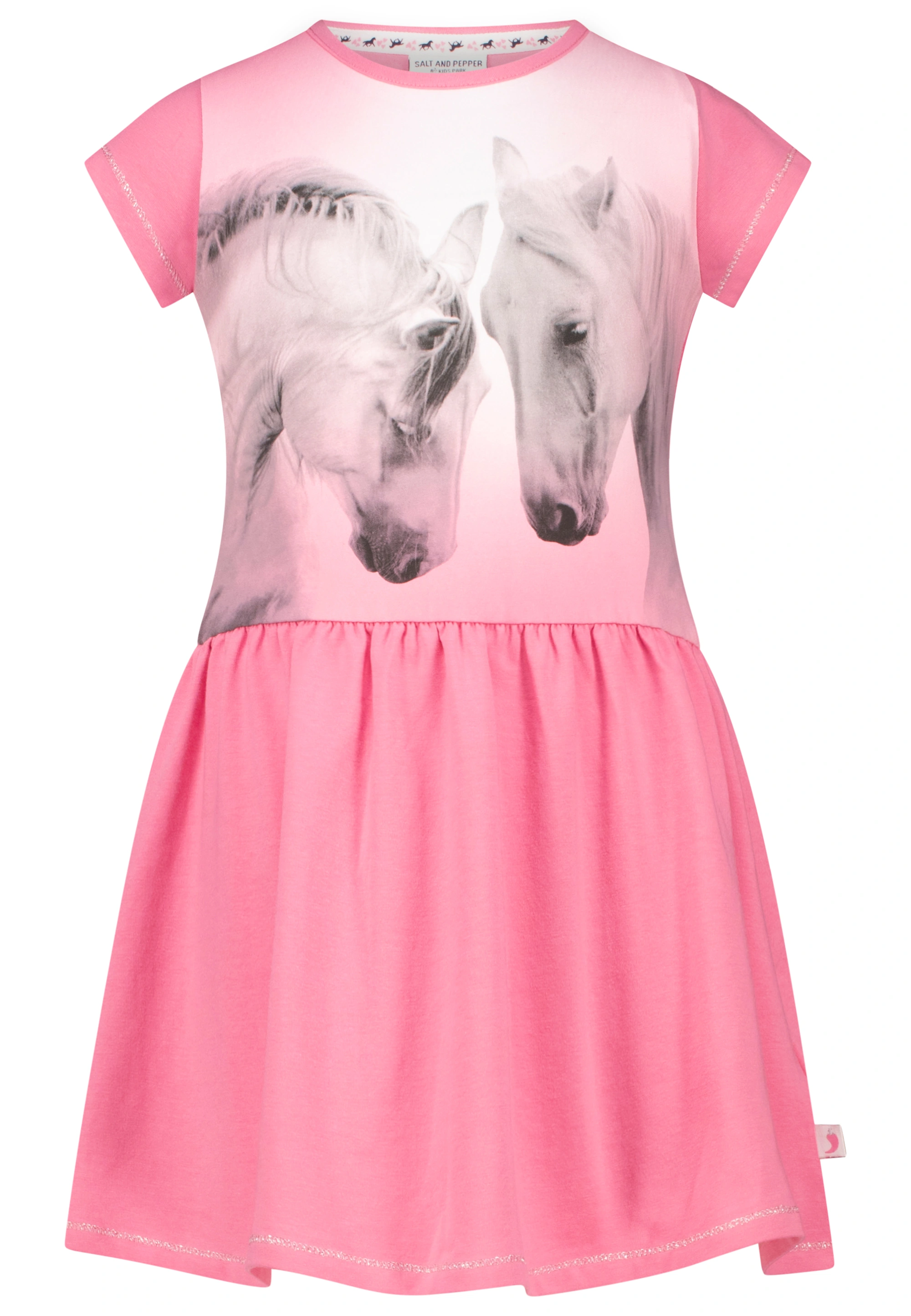 Kurzarmkleid DREAM HORSES in aurora pink