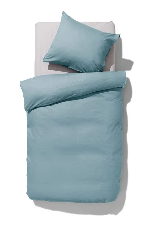 housse de couette percale 140x200/220 bleu