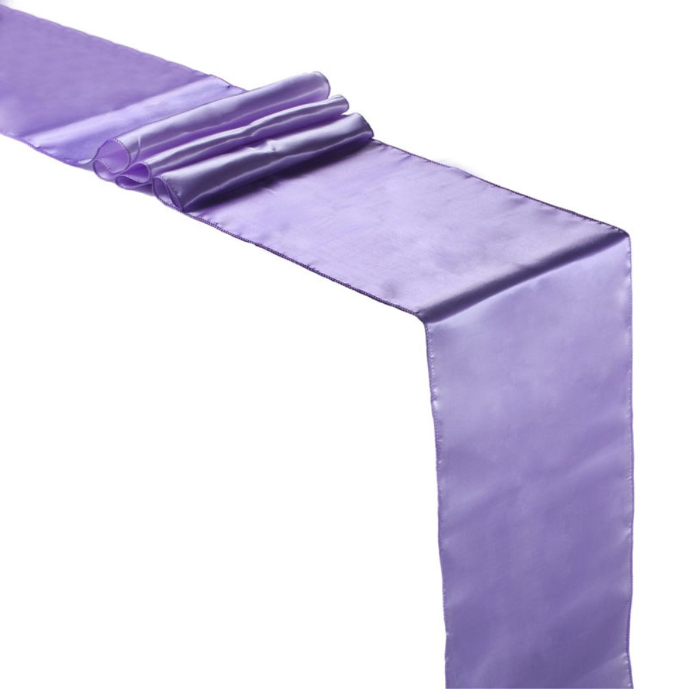 (30x275cm) Satin Tischläufer Party Deko Tischtuch - Lila