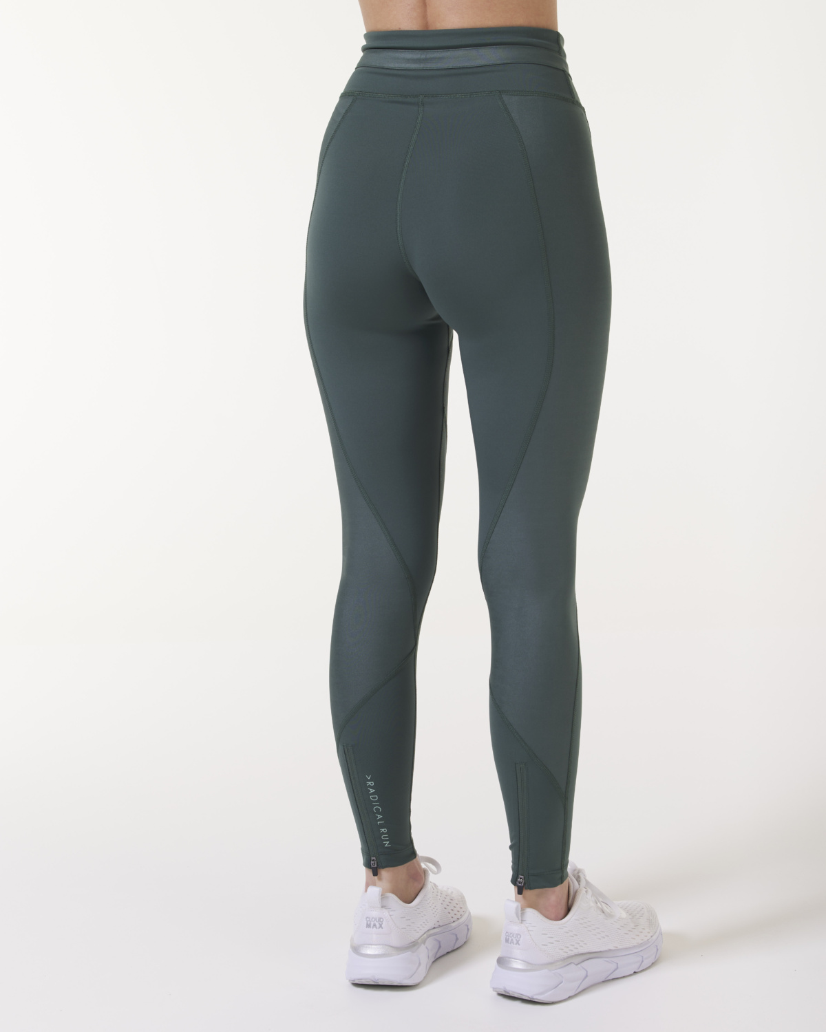 LEVITY High Shine Comp Running Tights Greengrey