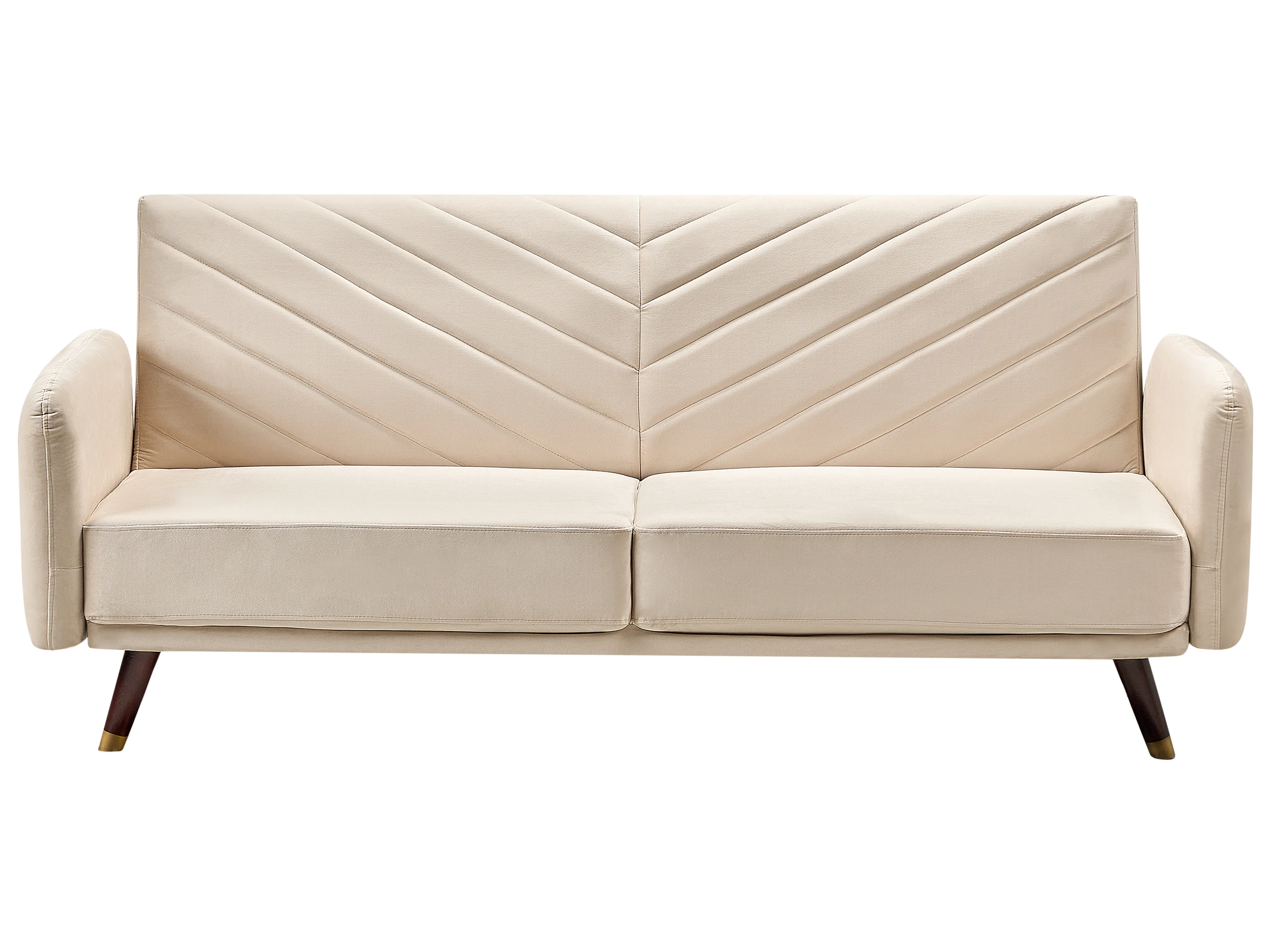 Slaapbank 3-zits SENJA Fluweel Beige