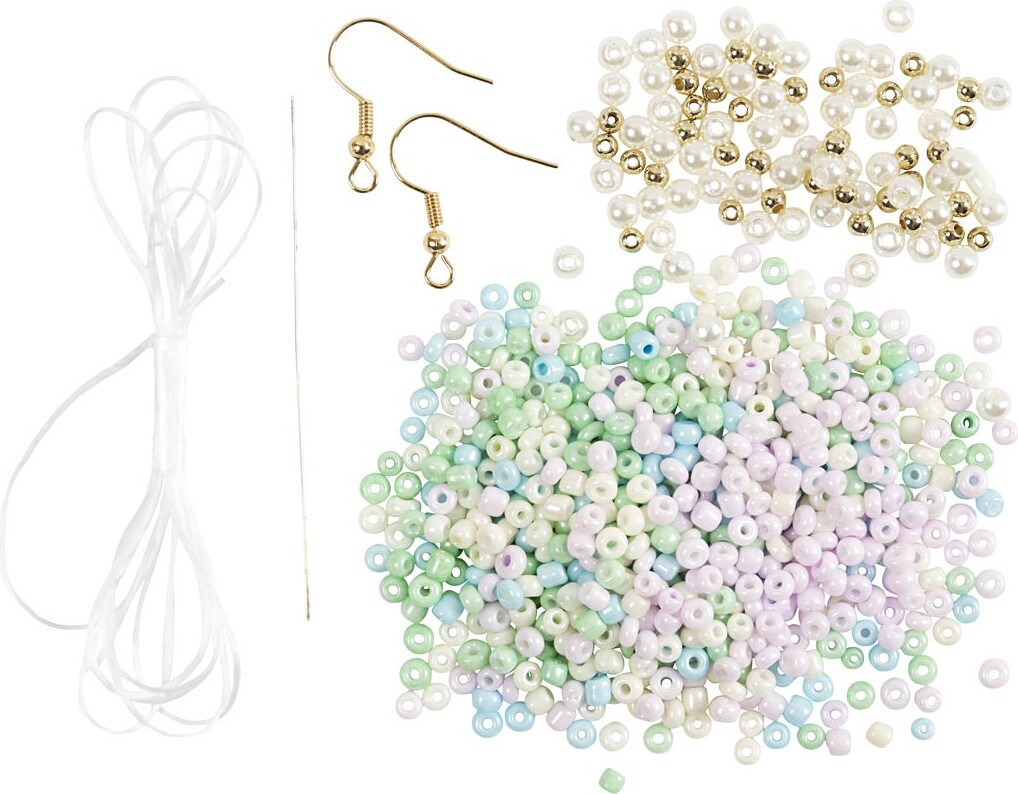 Mini Diy Kit Smykker - Elastikarmbånd Og Ørering