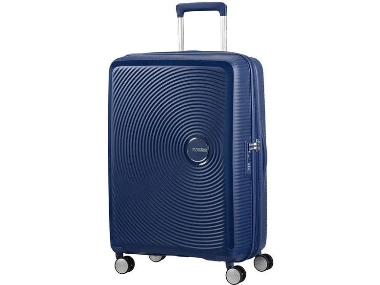 American Tourister Soundbox Spinner Expandable - Spinner 67 cm - hardside - polypropylen - midnatsmarineblå