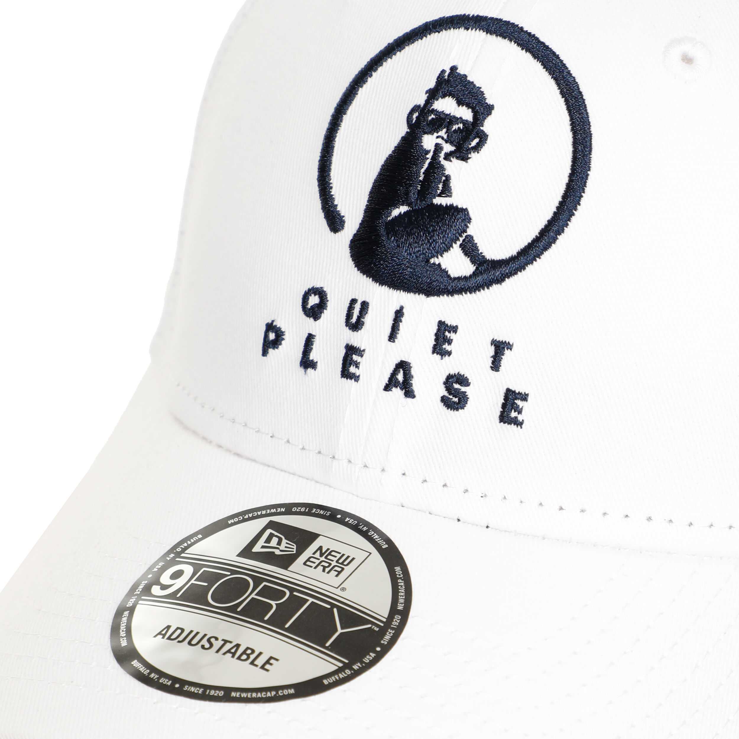 Quiet Please New Era Core 9Forty Casquette - Blanc , Bleu Foncé