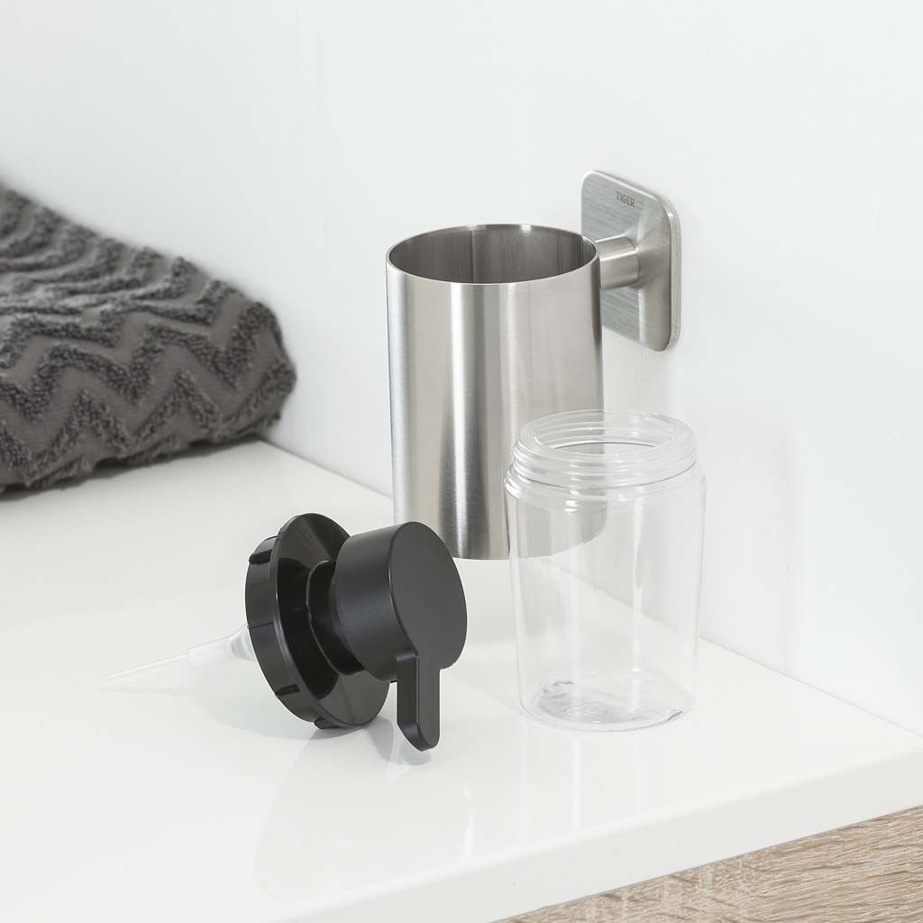 Tiger Colar zeepdispenser RVS geborsteld