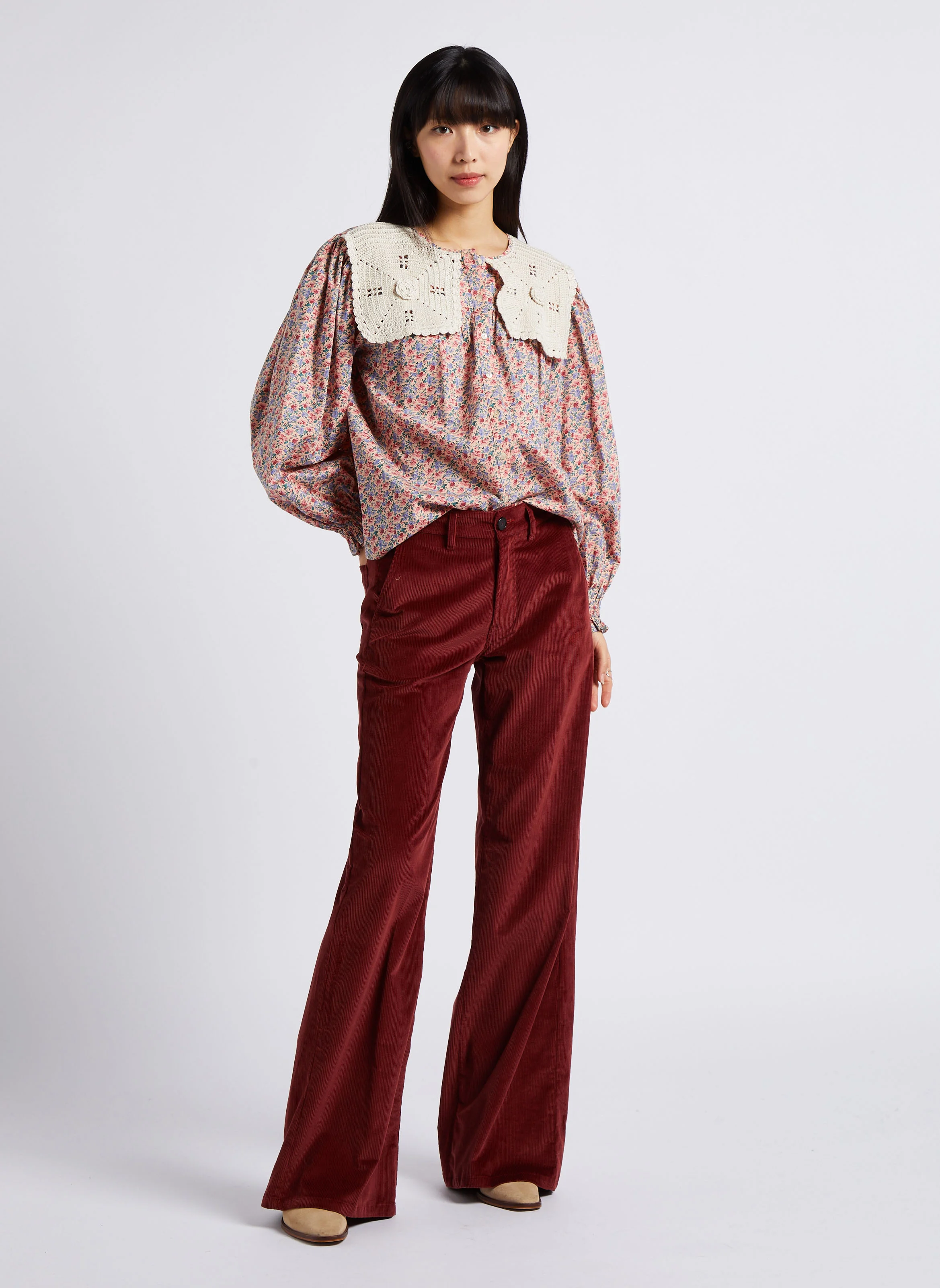 VICKY - Blouse ample imprimée en coton | Multicolore