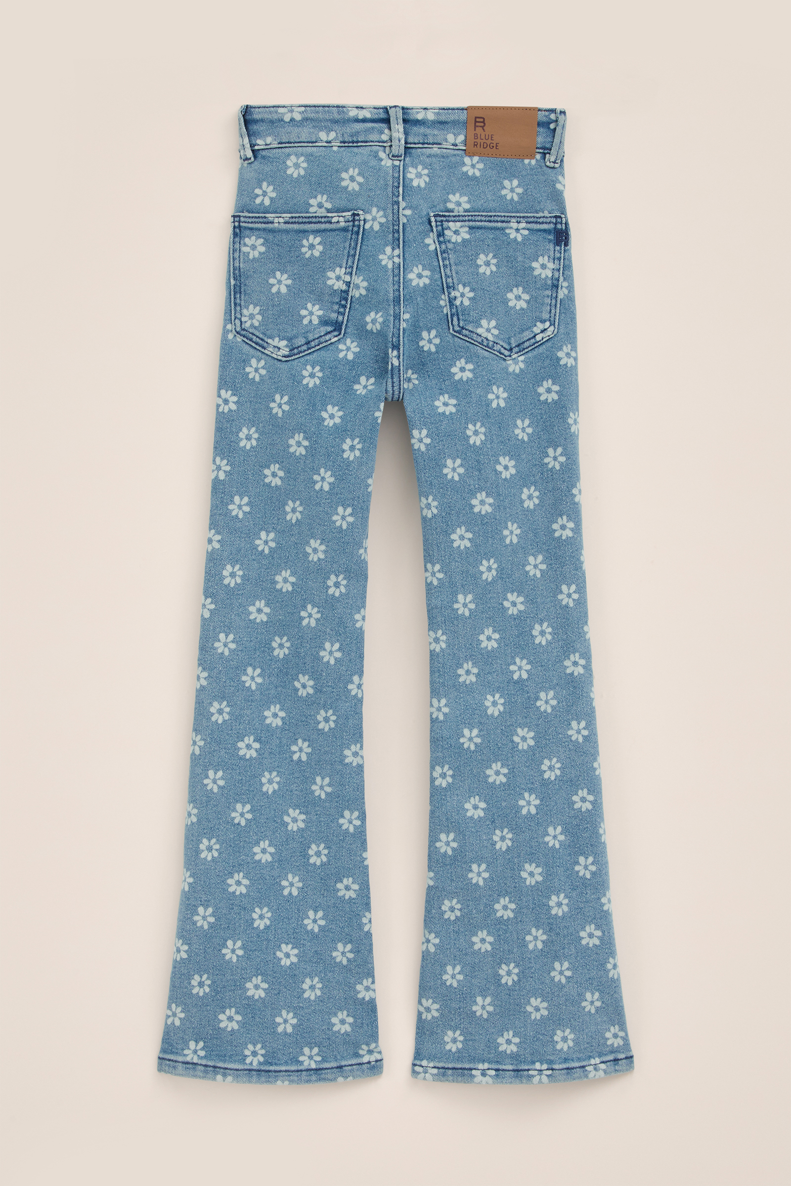 Meisjes flared jeans met dessin Blue Ridge Lichtblauw