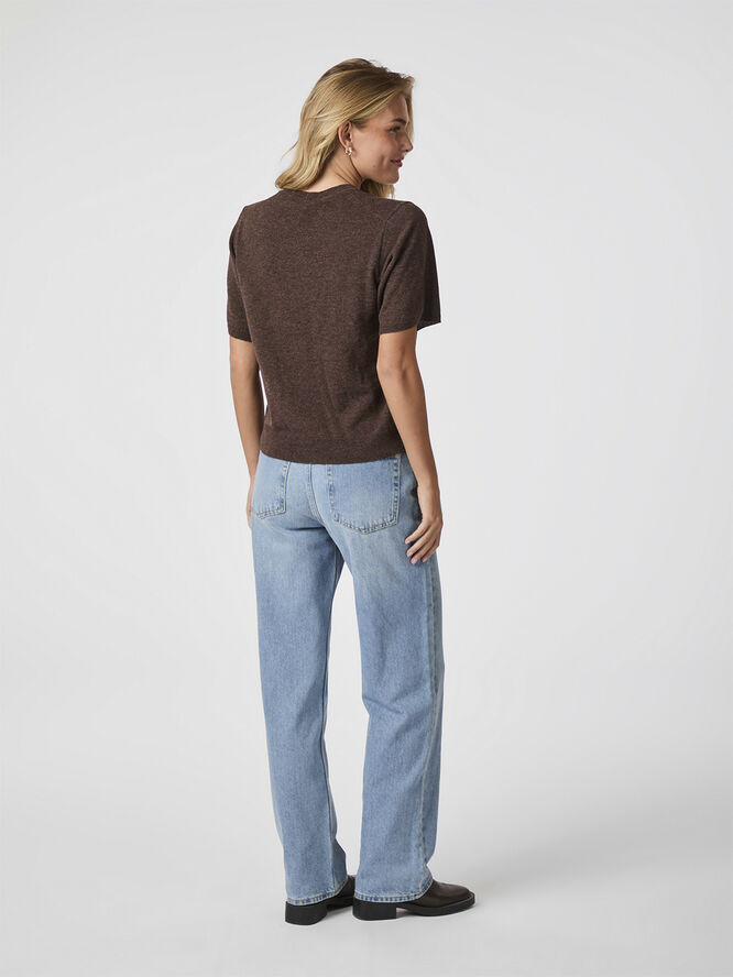 Neo Noir Missy Knit Tee Brown melange