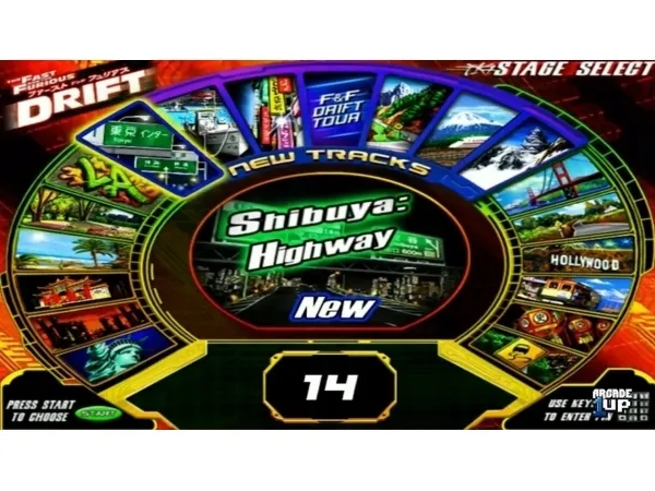 Arcade1UP automatisk retro-bilkonsol   rat / Arcade1Up / The Fast & The Furious