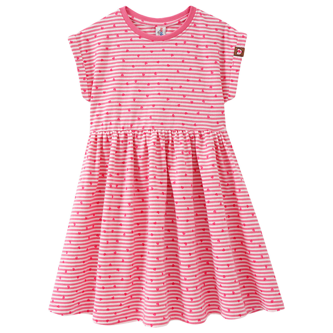 Topolino Mädchen Kleid mit Herzen pink
