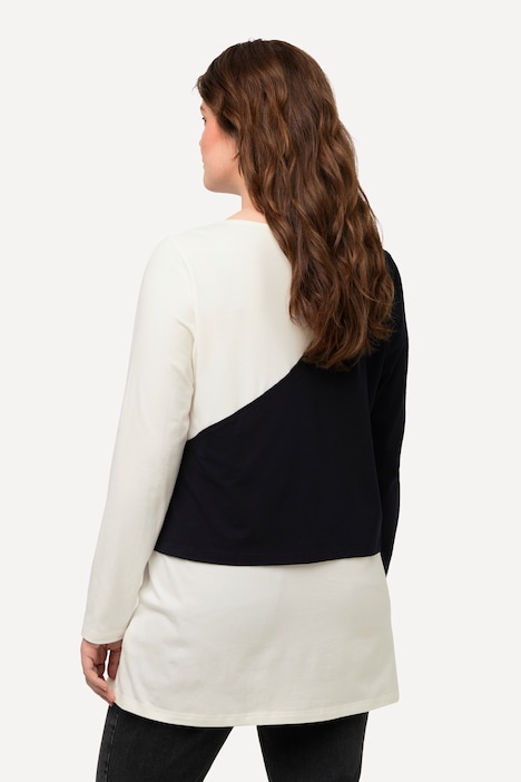 Shirt, Cut-Out, Rundhals, Langarm, Biobaumwolle