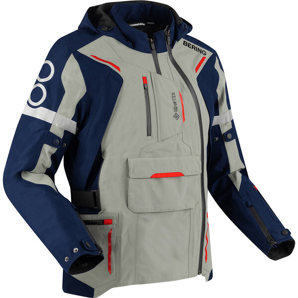 Bering - Veste Austral Gore-Tex® Gris / Navy / Rouge