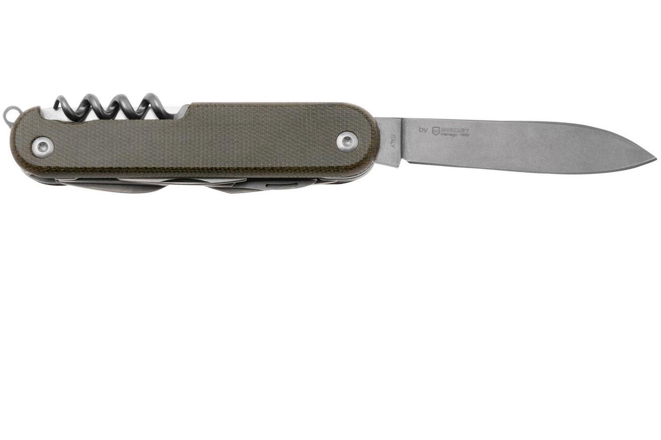 MKM Campo 7 CP07MAG-GC Magnacut Green Canvas Micarta, zakmes