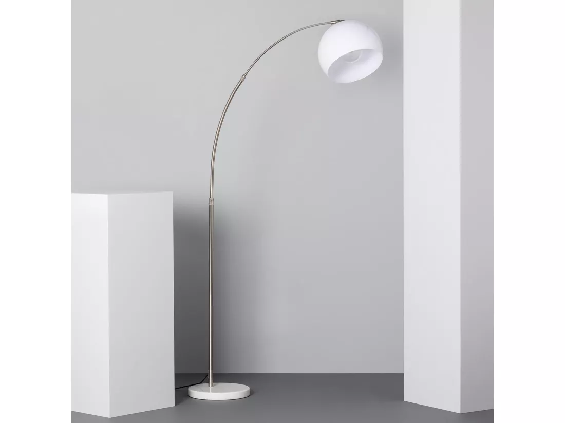 Lampadaire Gebogen Argenté