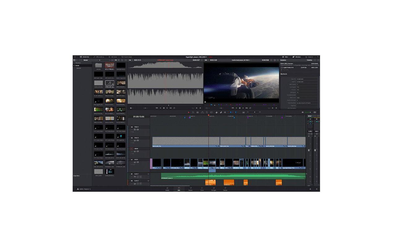 Videobearbeitungssoftware DaVinci Resolve (Dongle)<br>Revolutionäre Tools für Schnitt, Farbkorrektur und Audio-Postproduktion
