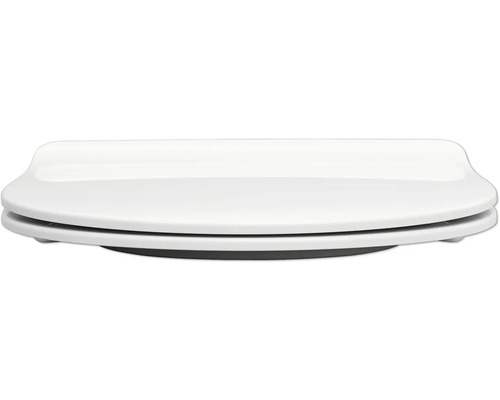 REIKA Mito toiletbril, wit, gepolijste messing scharnieren, met soft-close mechanisme en Quick&Clean.