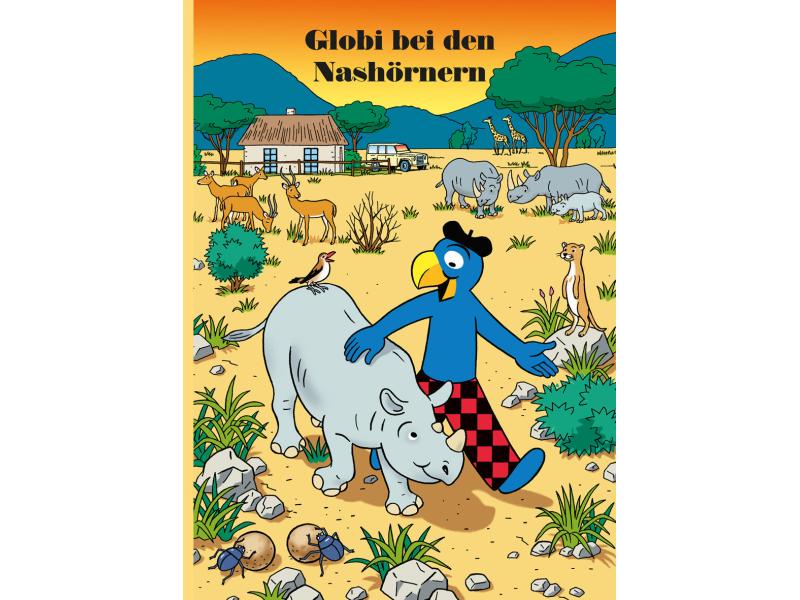 Globi Verlag Bilderbuch Globi bei den Nashörnern Kinderbuch