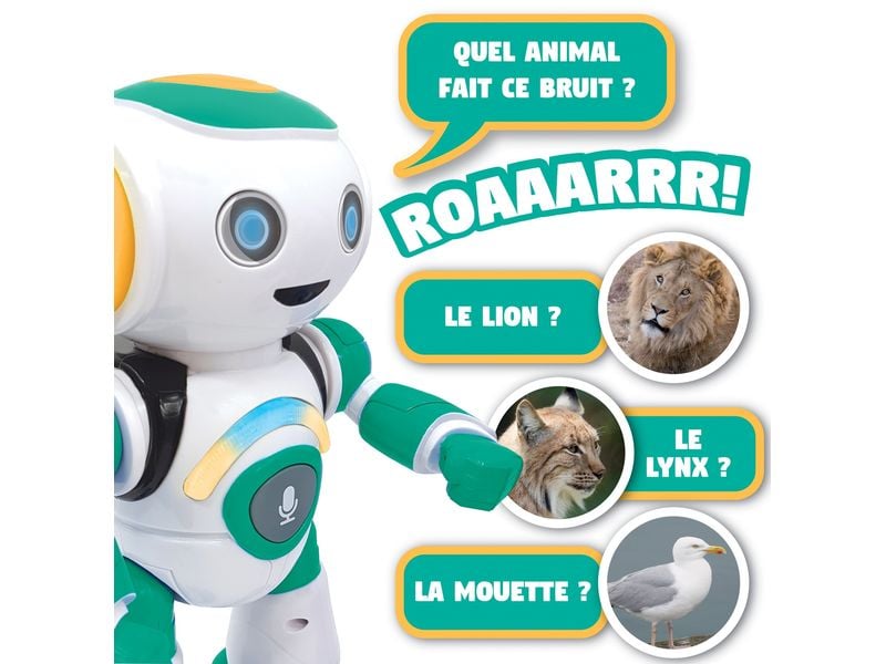 Lexibook Powerman Junior Roboter -FR- Programmierbarer Roboter mit Quiz, Musik, Spielen