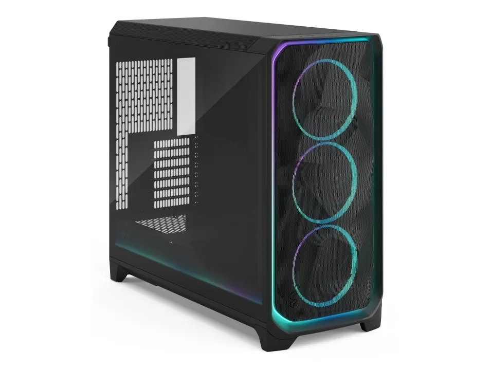 Fractal Design Meshify 3 XL Ambience Pro RGB - Tower - udvidet ATX - ingen strømforsyning (ATX) - sort TG-lystone - USB/Lyd