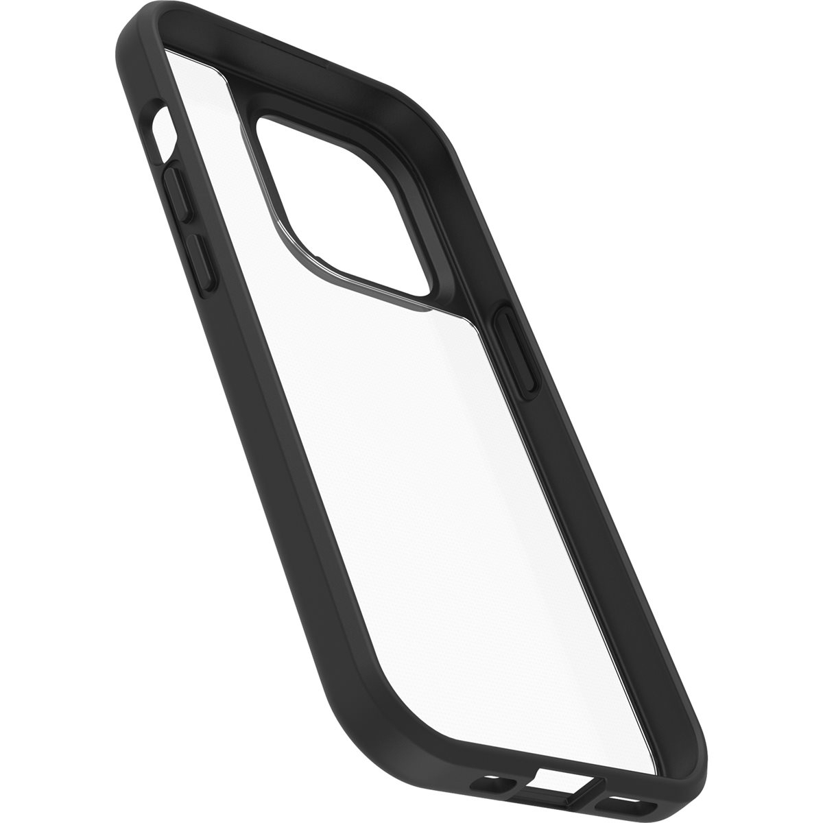 iPhone 14 Pro Hybrid Hülle TPU Bumper   Hardcase Rückseite React Series (77-88890) - Transparent / Schwarz