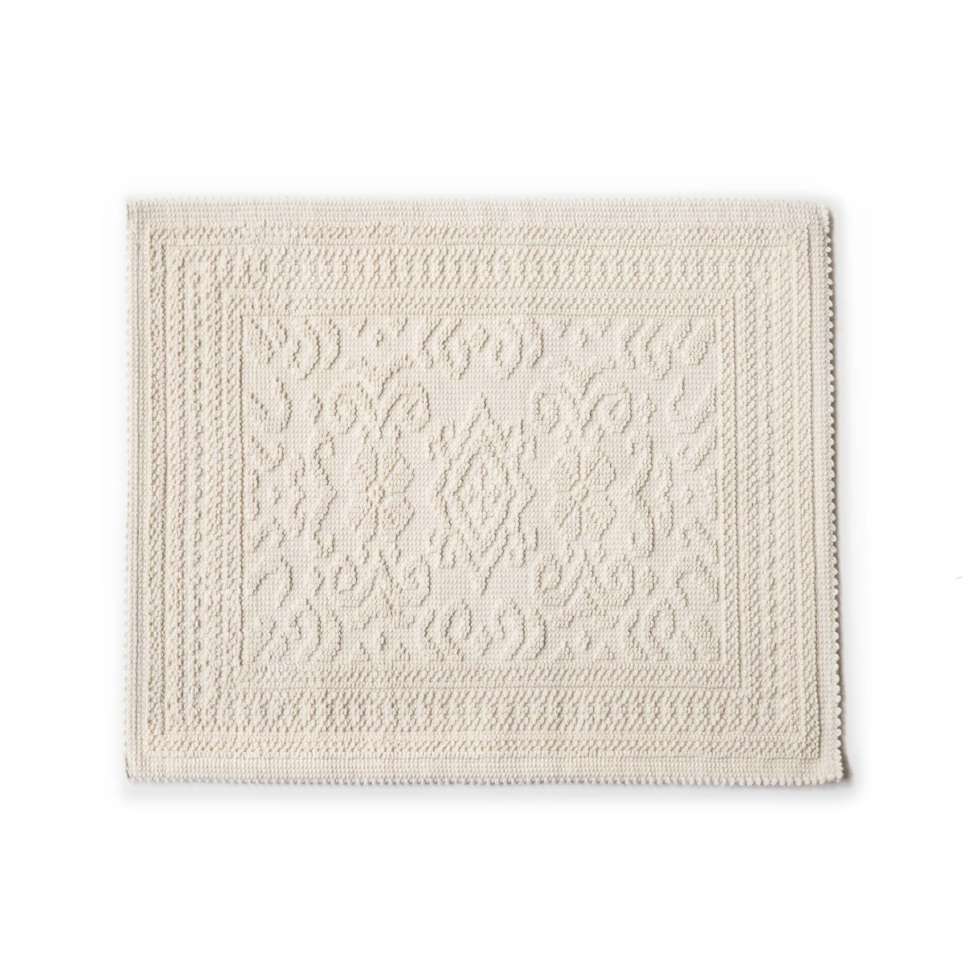 Badematte 'Izmir' aus Baumwolle, weiß, 60 x 50 cm & 120 x 70 cm von fischer's lagerhaus