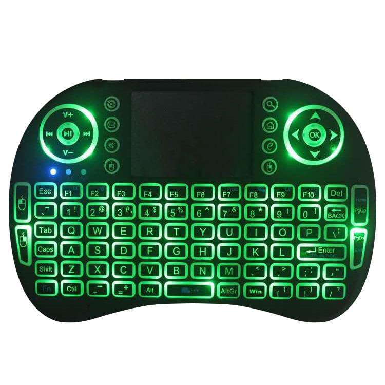 HOMTEC - USB oplaadbaar draadloos draagbaar toetsenbord met trackpad
