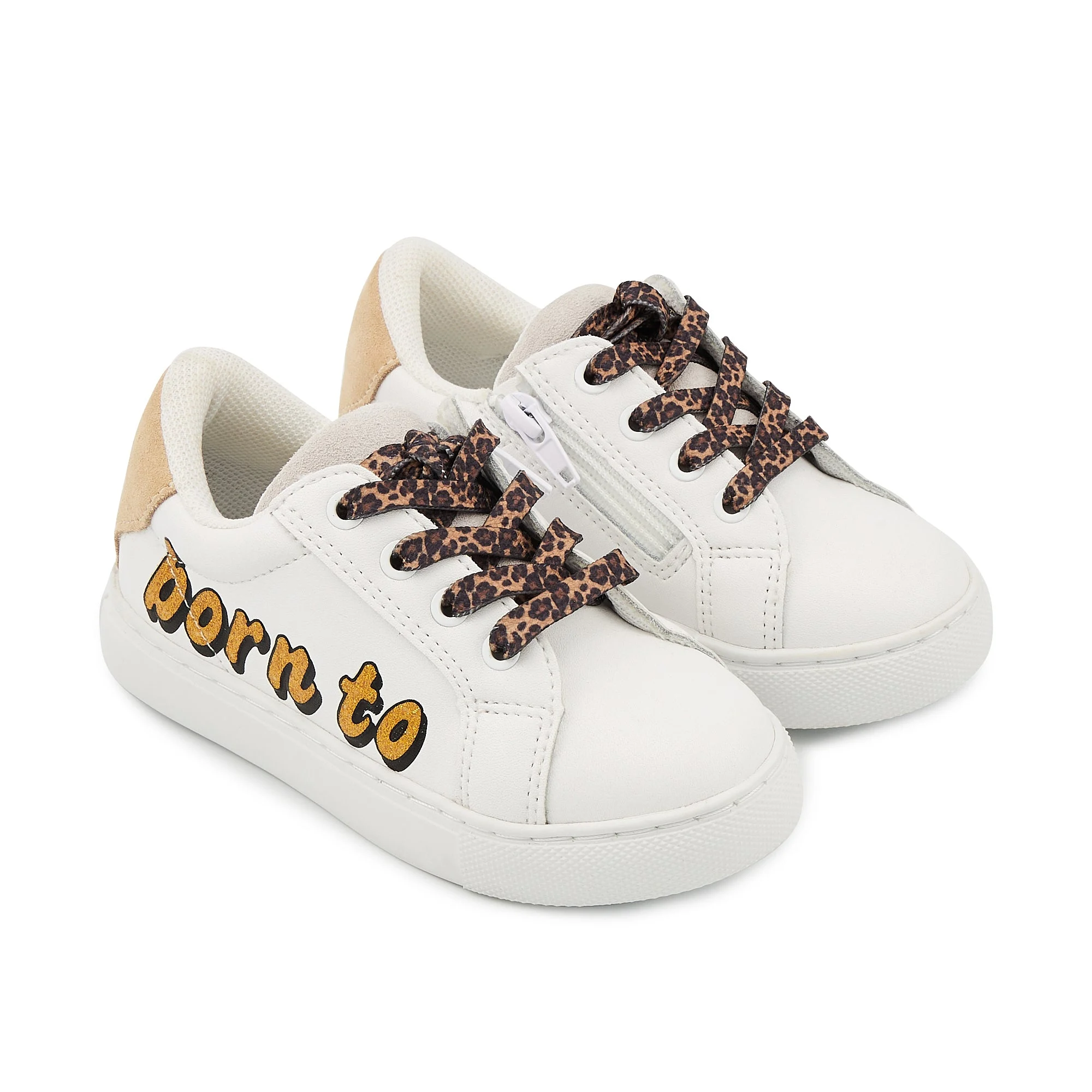 MINI SIMONE BORN TO BE CUTE - Sneakers en cuir | Blanc