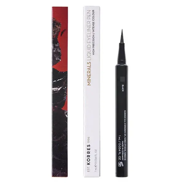 Delineador de olhos Korres Volcanic Minerals com ponta de feltro, preto, 1ml