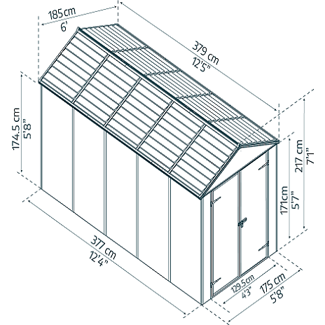 Canopia by Palram Rubicon skur - 7,0 m2