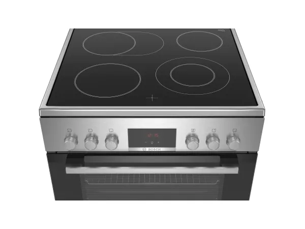 Bosch Serie | 4 HKR39A250U - Komfur - fritstående - bredde: 60 cm - dybde: 60 cm - højde: 90 cm - med selv-rengøring - rustfrit stål