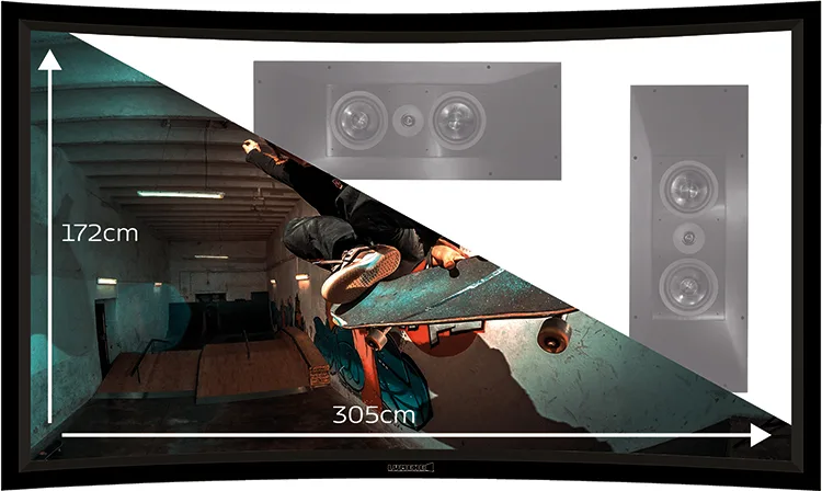 Lumene Movie Palace UHD 4K Curve Acoustic 300C (16:9) Écrans de projection fixes
