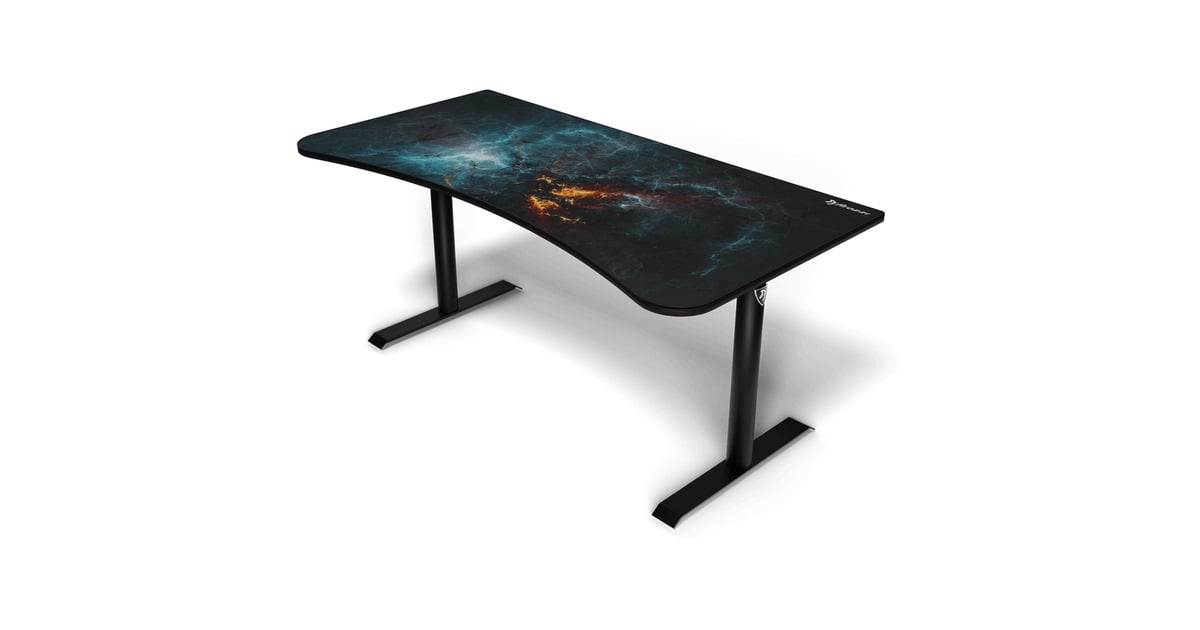 ArozziArena Gaming Desk - Omega  (Zwart/lichtblauw)