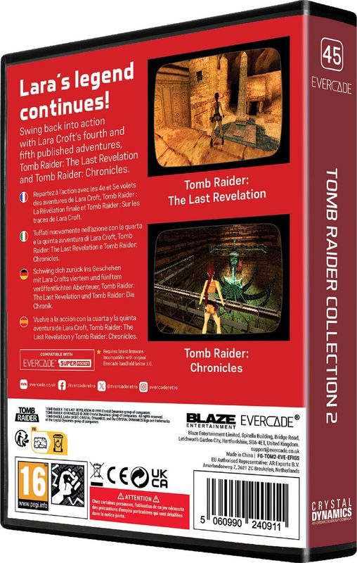 Evercade - Tomb Raider Collection 2 - PC Game - Avontuur - Exclusief Bonusmateriaal