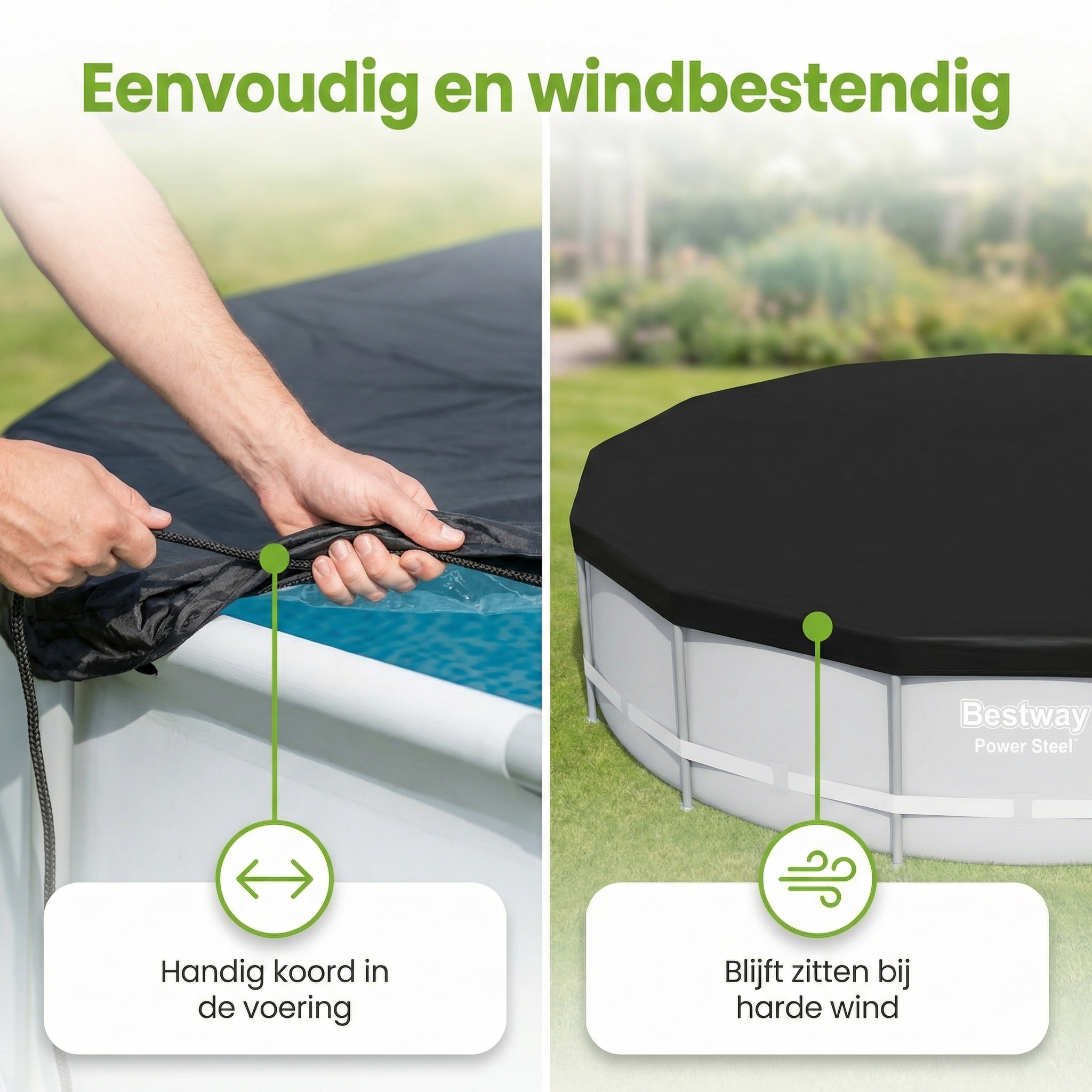 Bestway ø549 cm afdekzeil - Black