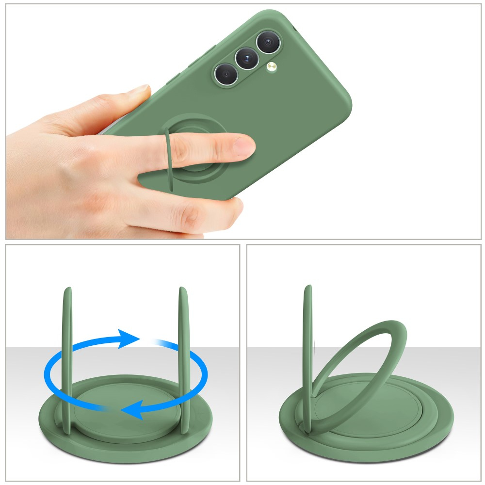 Samsung Galaxy S23 FE Silikon Case Hülle   Magnetischer Kickstand Haltering - Lila (Matt)