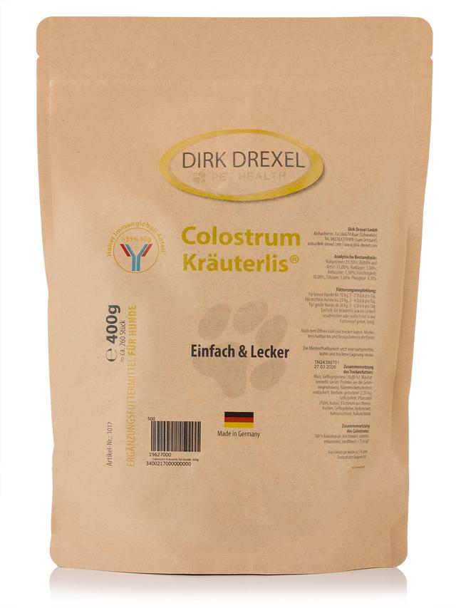 Colostrum Kräuterlis für Hunde, 400 g